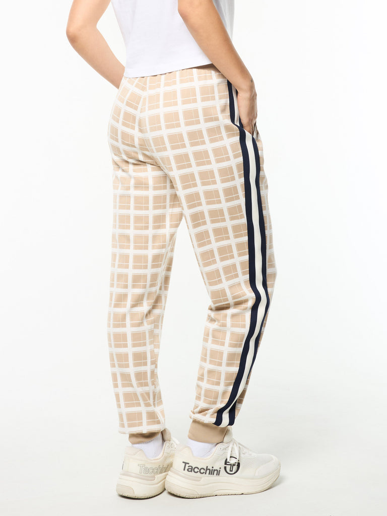 Women's Damarindo Check Track Pant- Humus