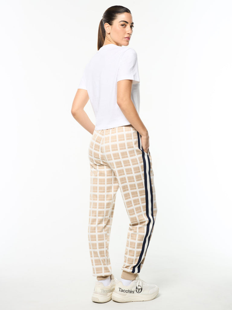 Women's Damarindo Check Track Pant- Humus