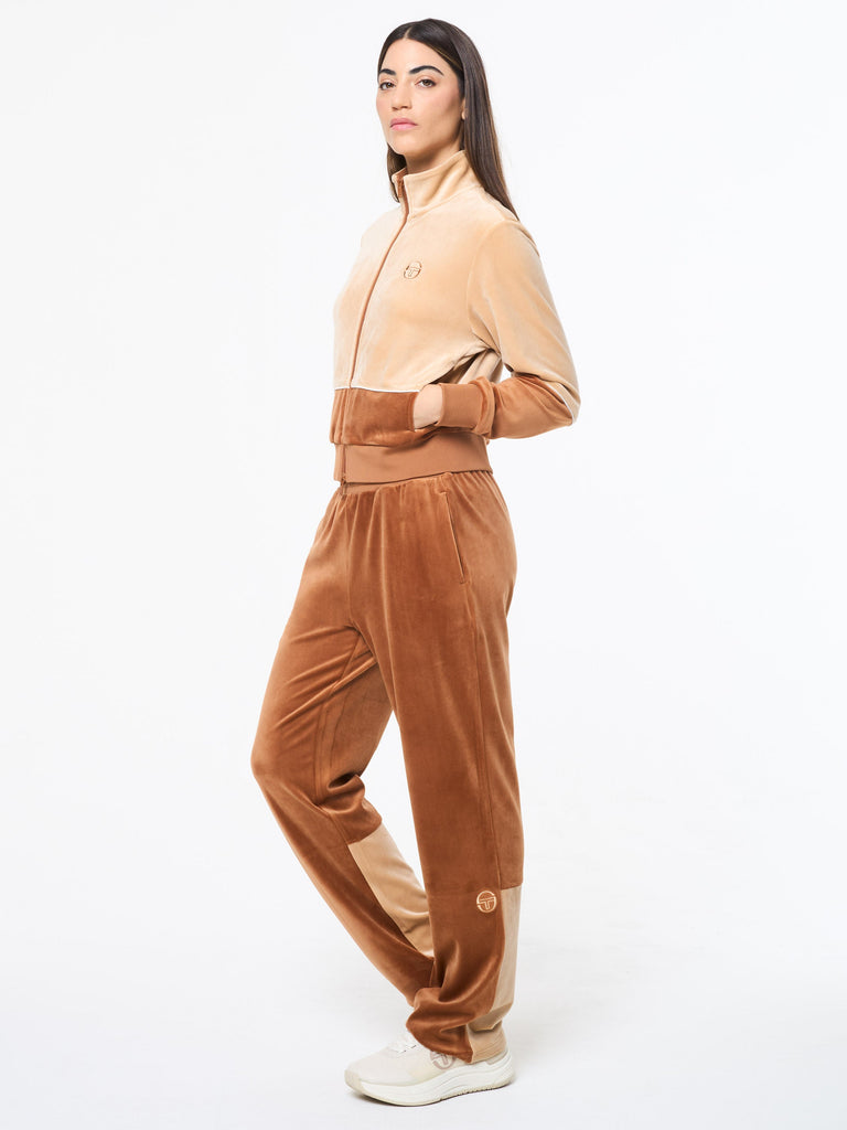 Lina Velour Track Jacket- Candied Ginger