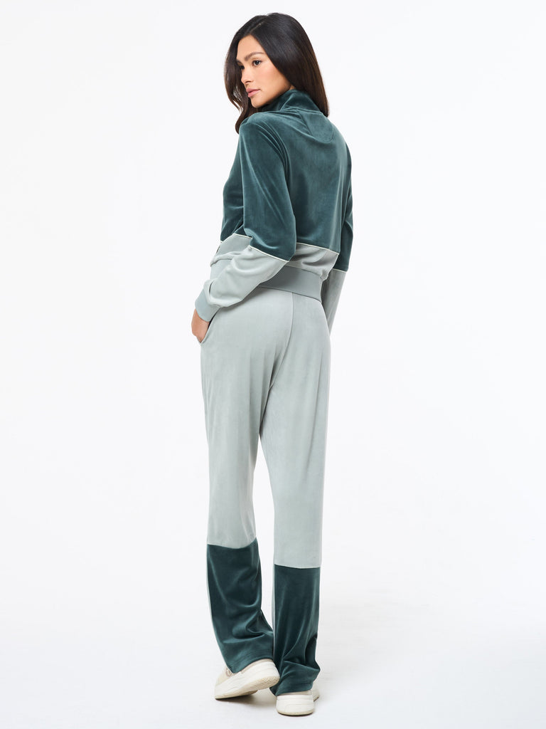 Lina Velour Track Pant- Green Gables