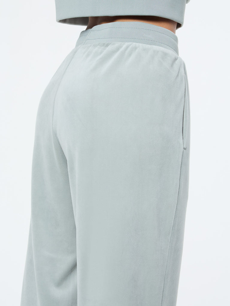 Lina Velour Track Pant- Green Gables