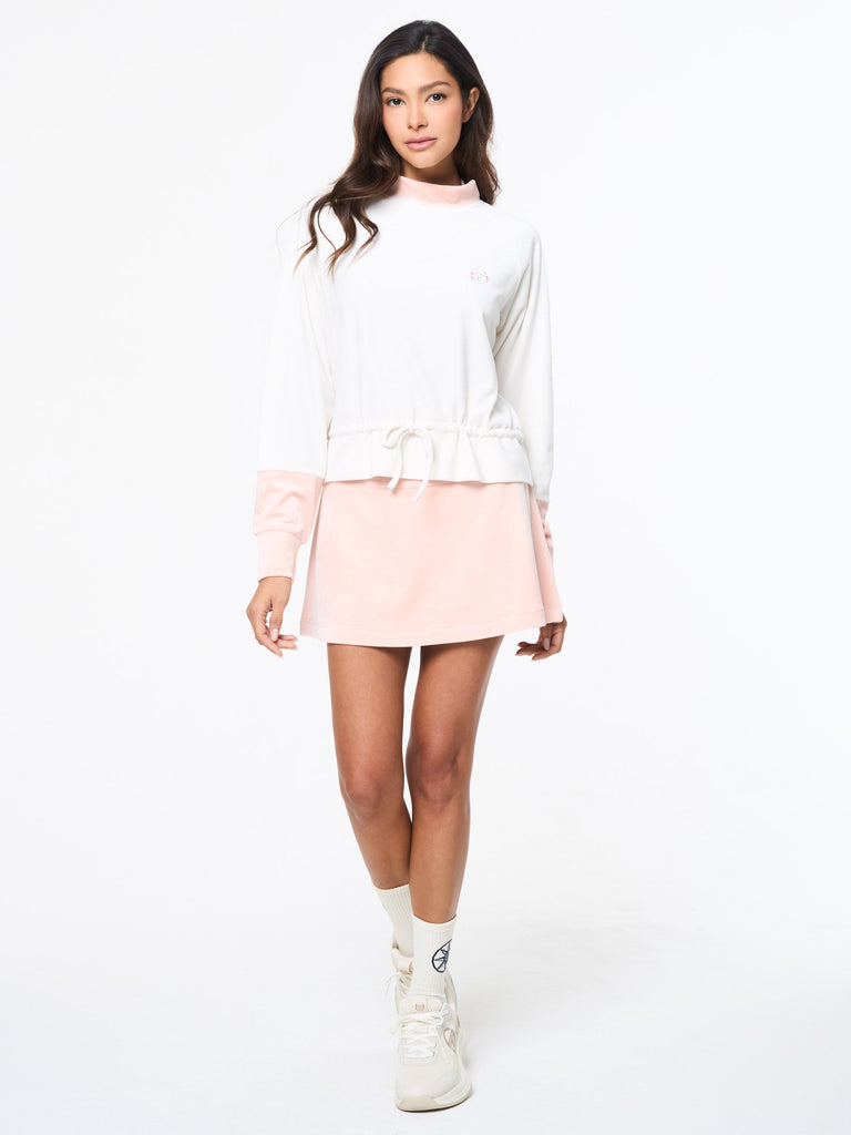 Lina Velour Top- Gardenia