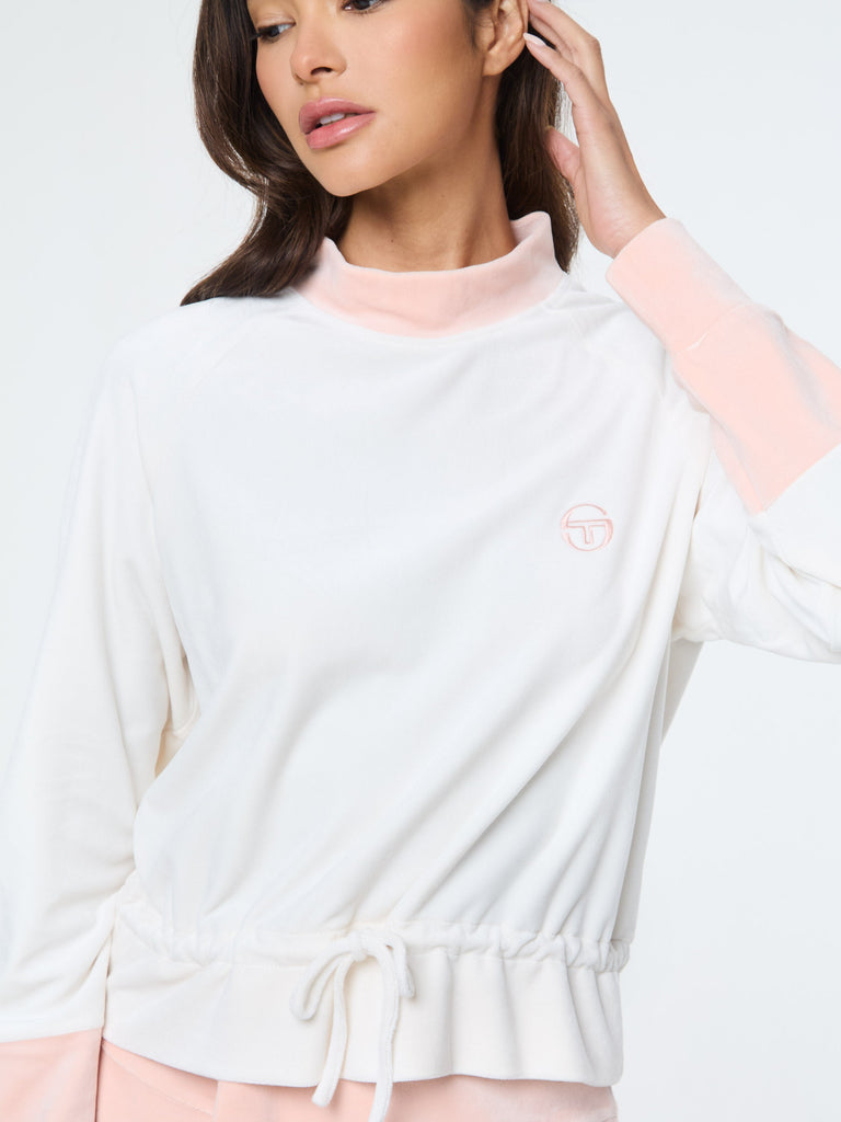 Lina Velour Top- Gardenia