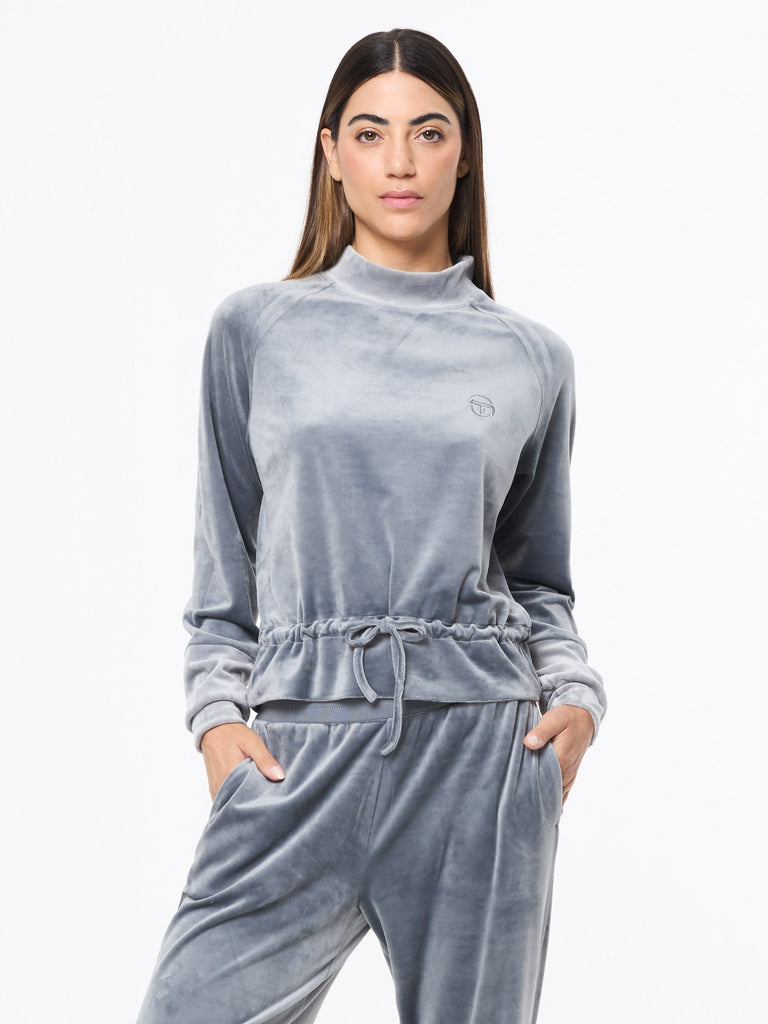 Lina Velour Top- Quiet Shade