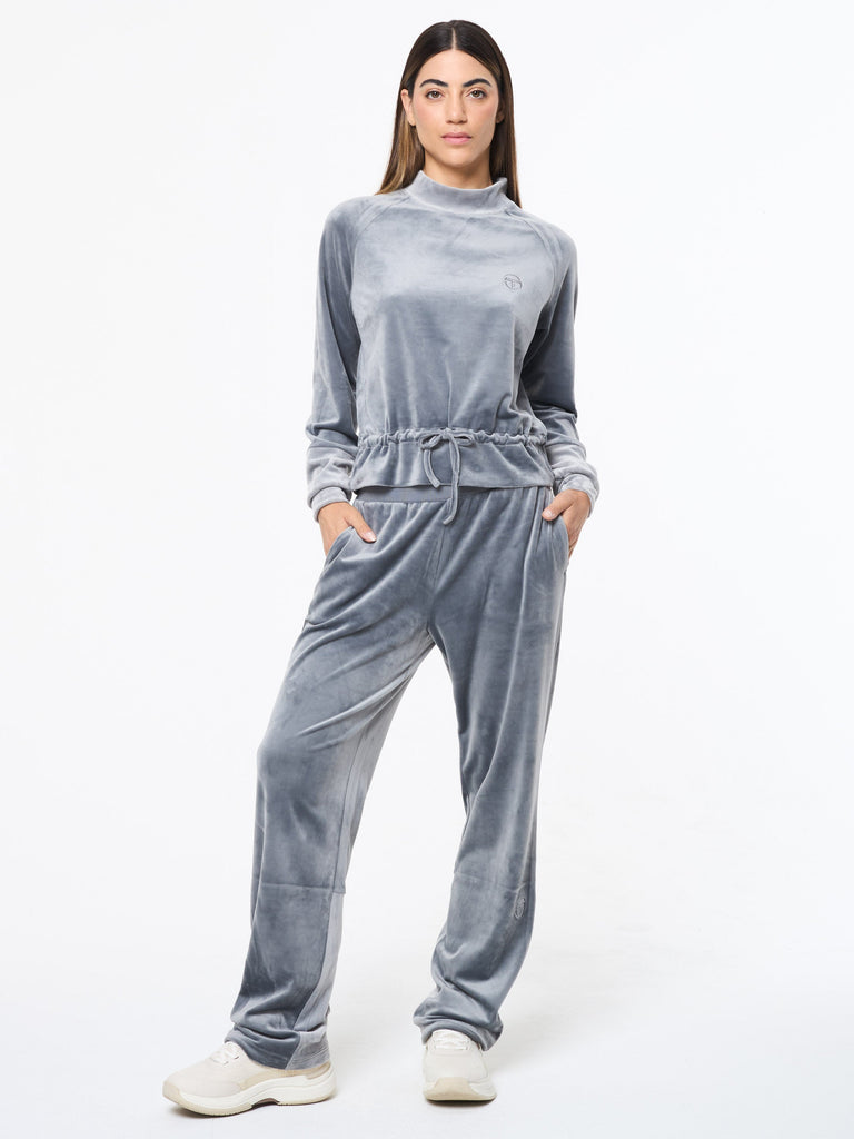 Lina Velour Top- Quiet Shade