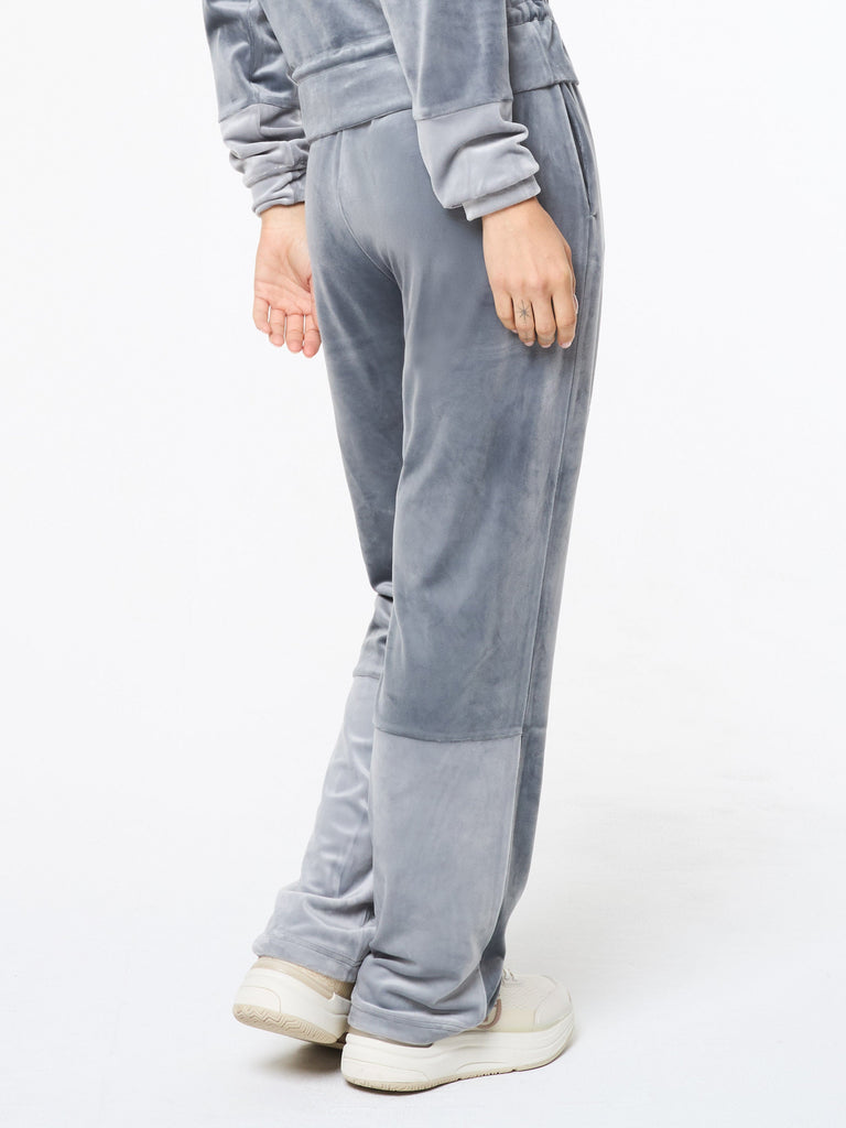 Lina Velour Track Pant- Quiet Shade