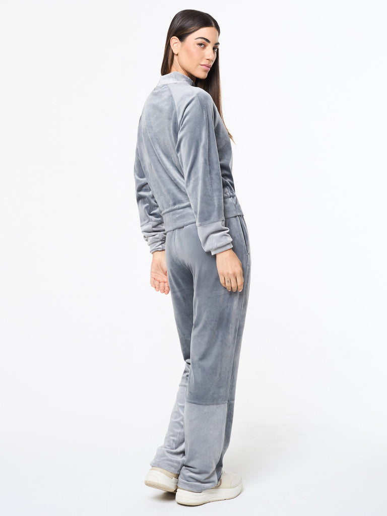 Lina Velour Track Pant- Quiet Shade