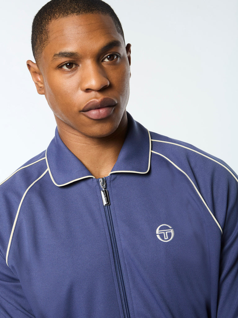 Ettore Track Jacket- Blue Indigo