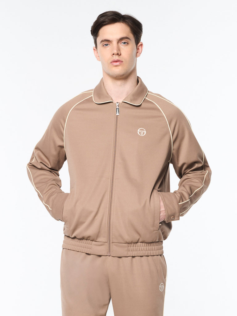 Ettore Track Jacket- Taupe Grey