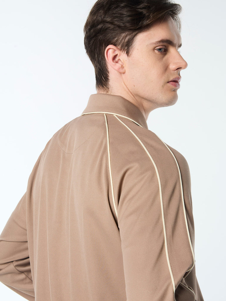 Ettore Track Jacket- Taupe Grey