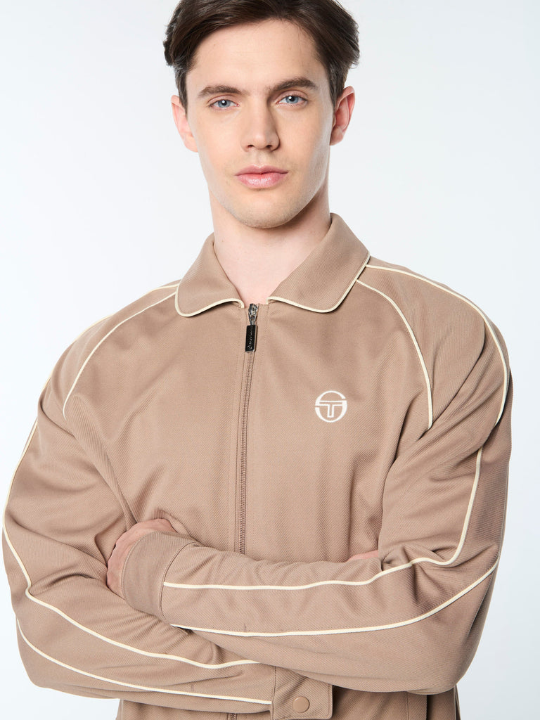 Ettore Track Jacket- Taupe Grey