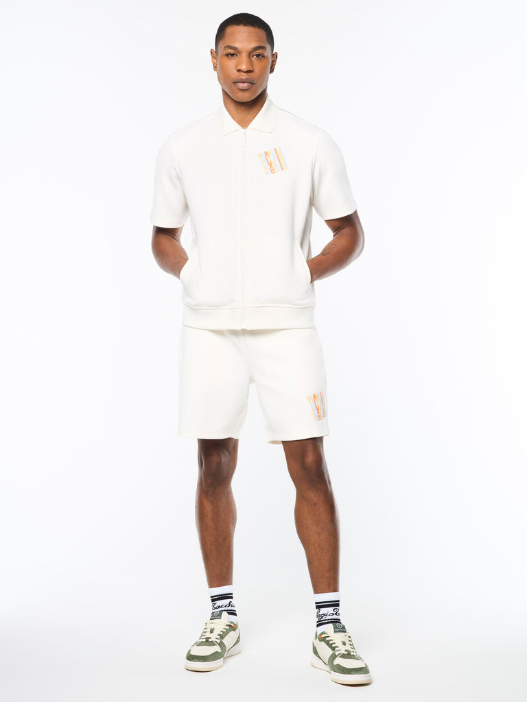 Urso Short Sleeve Track Jacket- Gardenia
