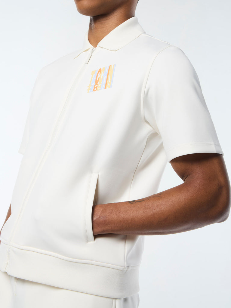 Urso Short Sleeve Track Jacket- Gardenia