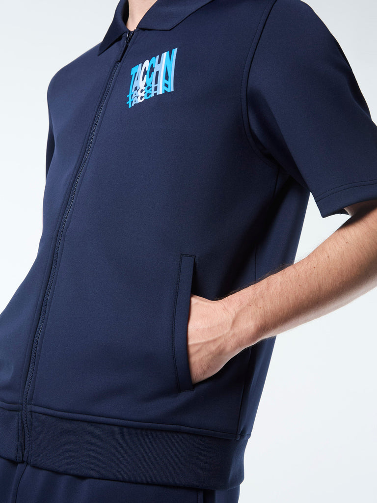 Urso Short Sleeve Track Jacket- Maritime Blue