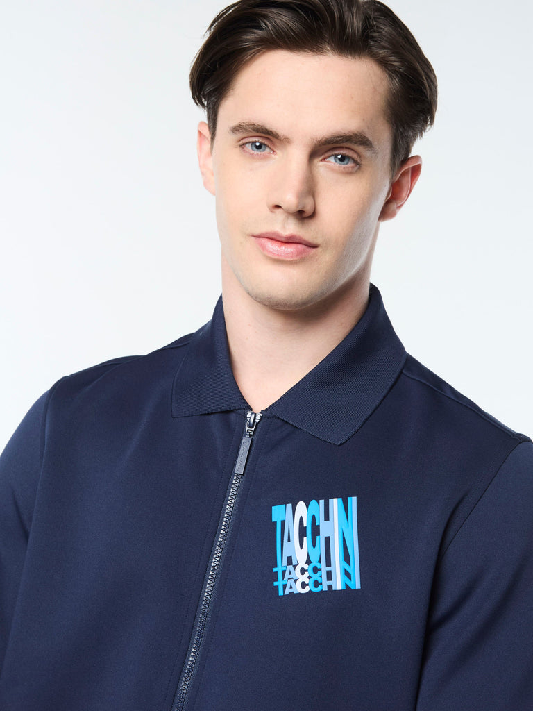 Urso Short Sleeve Track Jacket- Maritime Blue