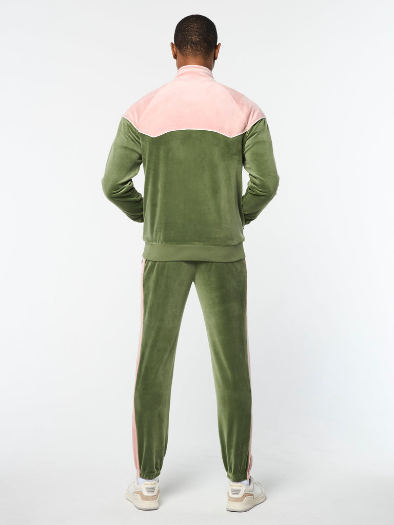 Cielo Velour Track Jacket- Bronze Green
