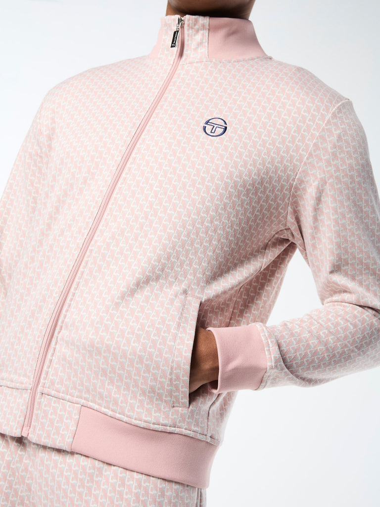Paolo Knit Track Jacket- Pale Mauve