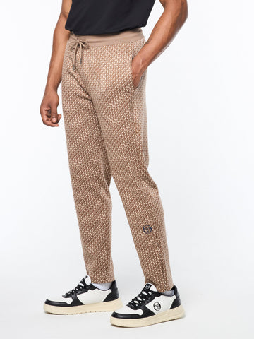 Paolo Knit Track Pant- Taupe Grey