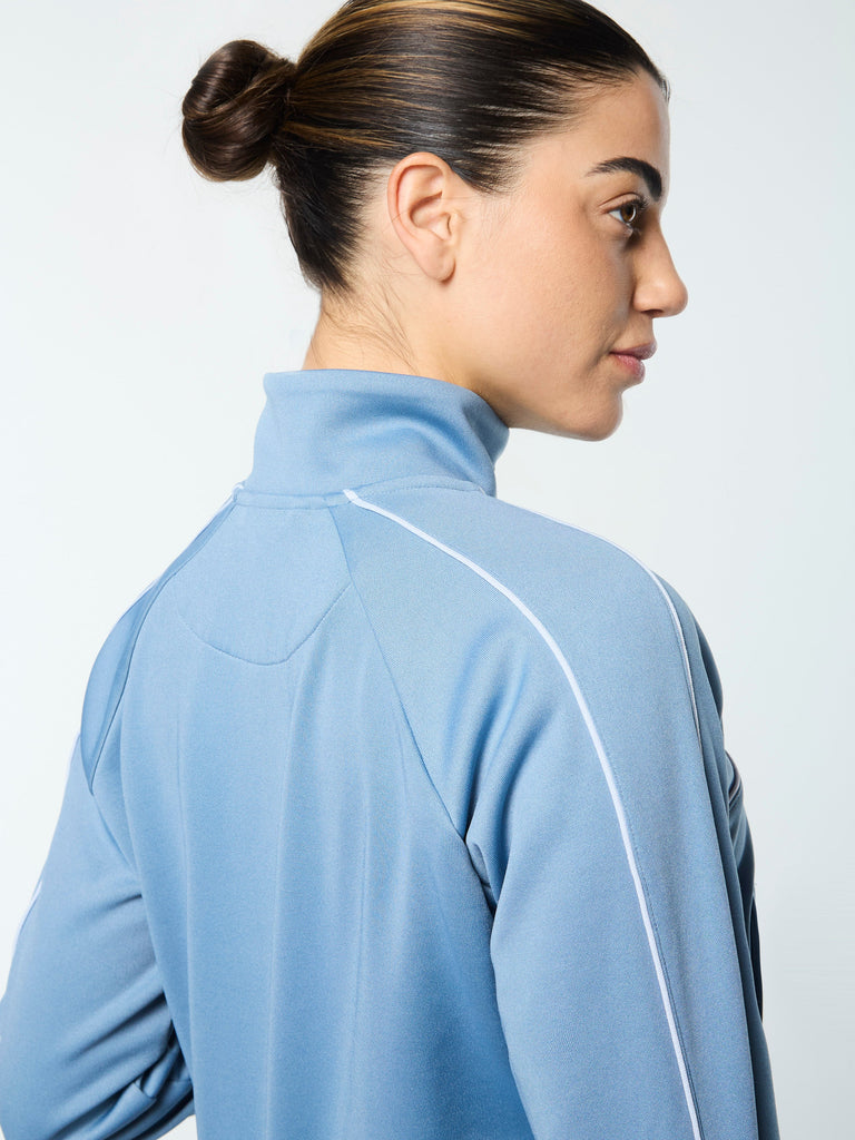 Miss Lioni Track Jacket- Faded Denim