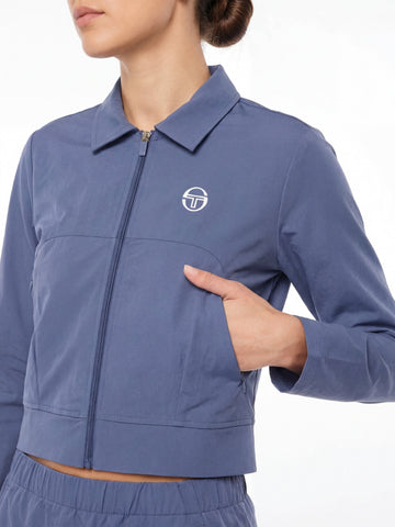Aria Track Jacket- Blue Indigo