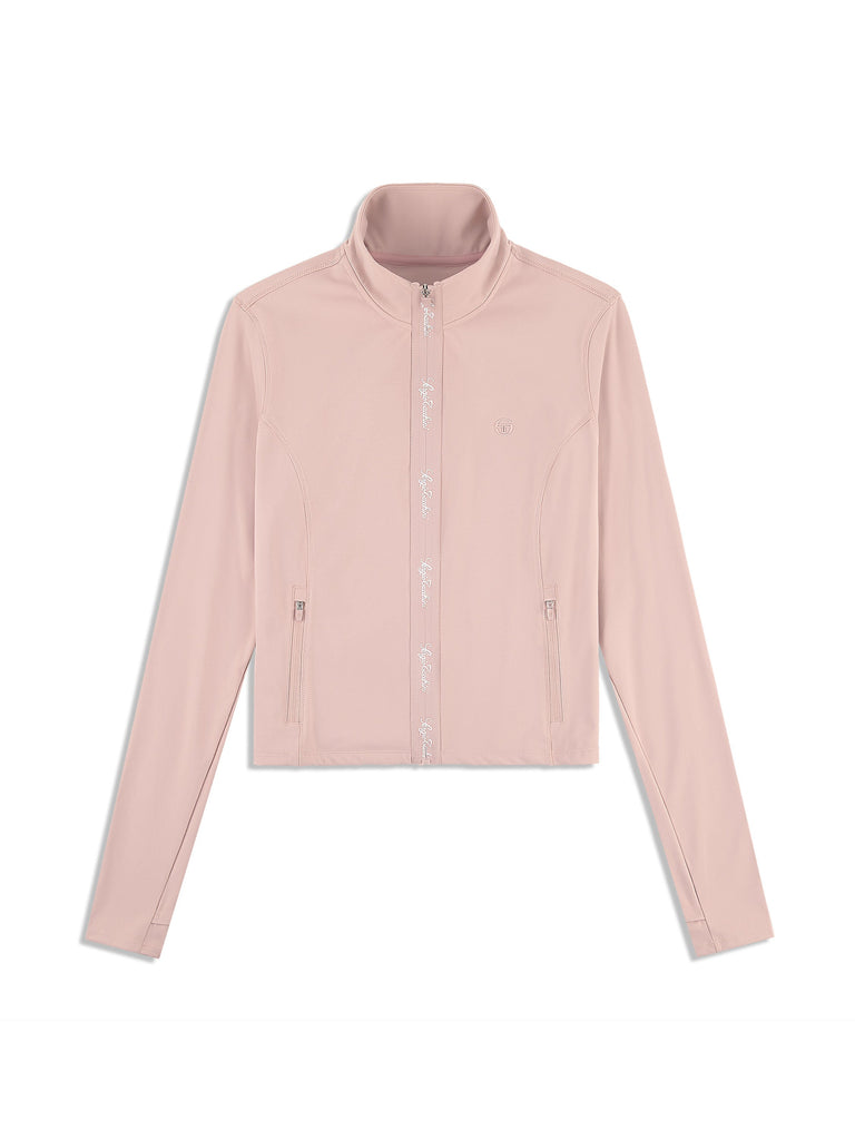 Delfina Contour Track Jacket- Pale Mauve