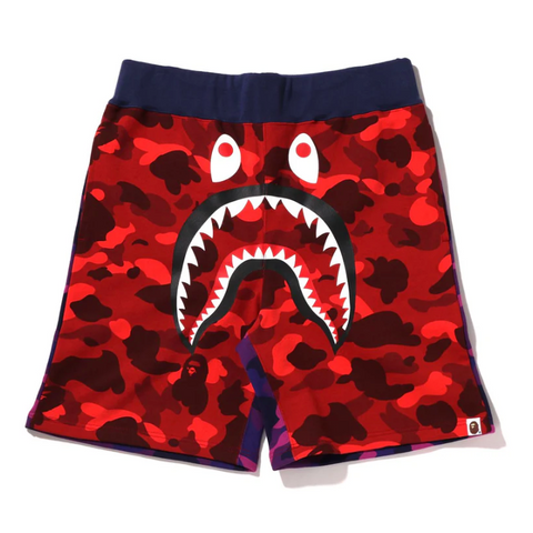 BAPE Crazy Camo Shark Shorts (Red)