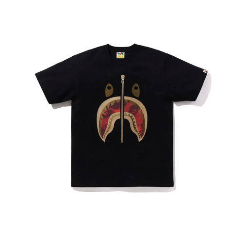 BAPE Color Camo Shark tee (Black/Red)