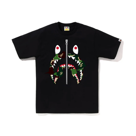 BAPE ABC CAMO REBUILD SHARK TEE (Black/Green)
