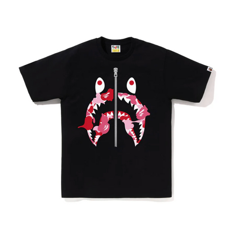 BAPE ABC CAMO REBUILD SHARK TEE (Black/Pink)