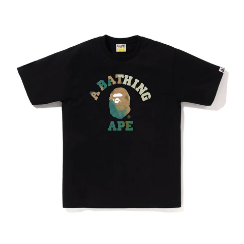 BAPE TIE DYE BY BATHING APE COLLEGE TEE (Black/Green)