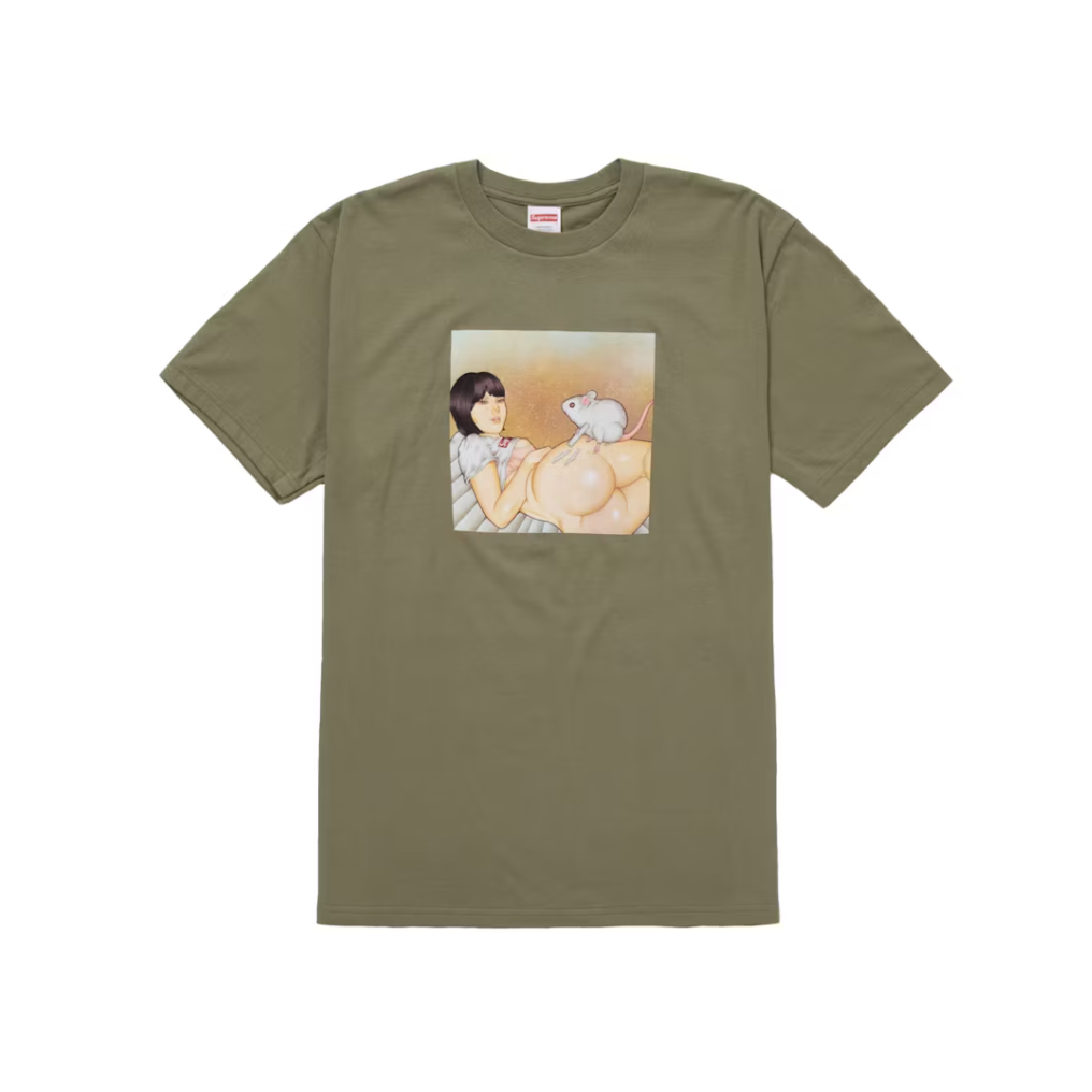 Supreme Mouse Line Tee Olive (SS25)