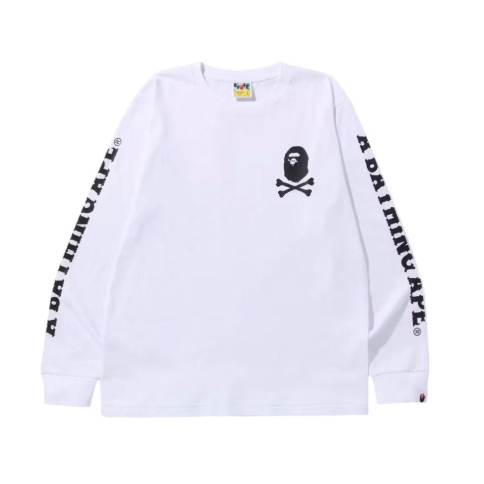 Bape Crossbone L/S Tee (White)