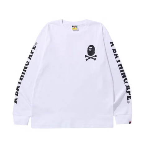 Bape Crossbone L/S Tee (White)