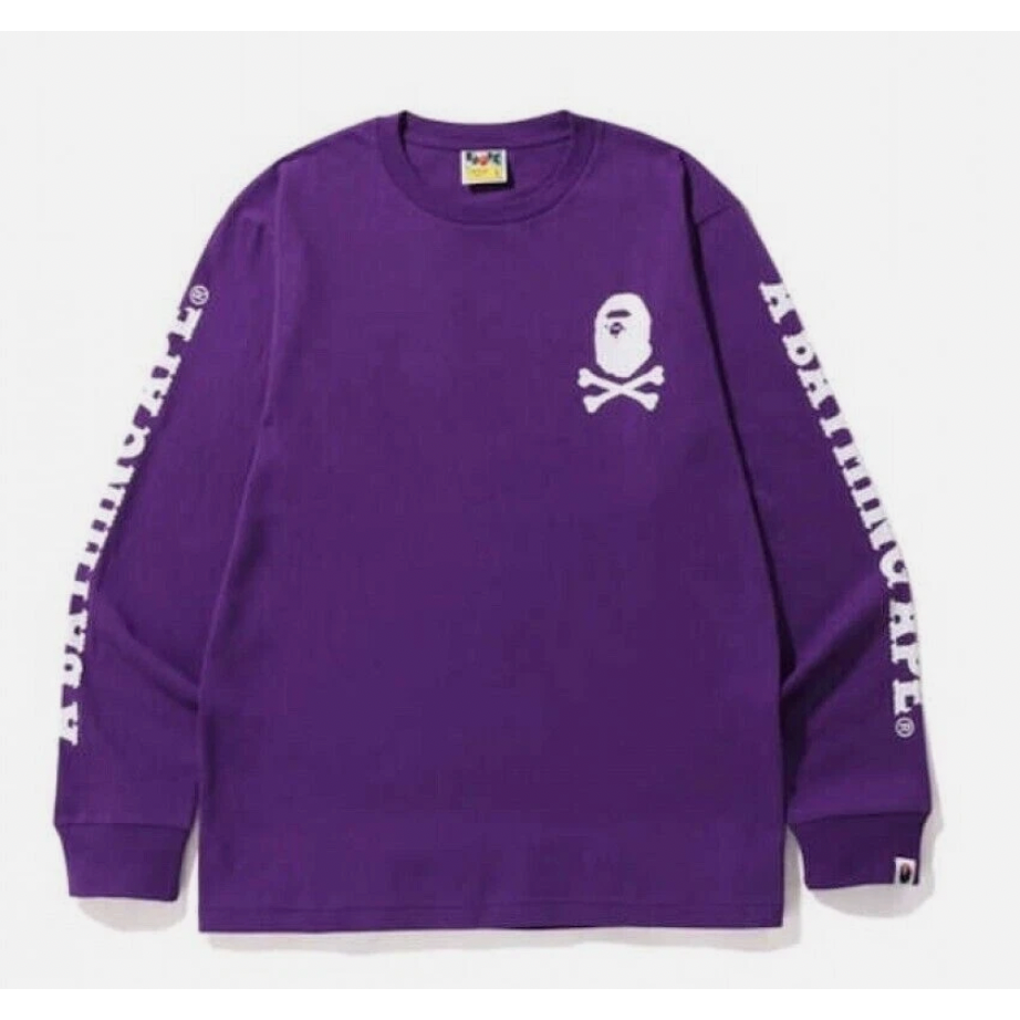 Bape Crossbone L/S Tee (Purple)