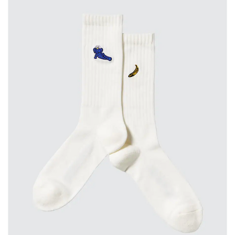 KAWS x Uniqlo Warhol Off White UT Socks Banana