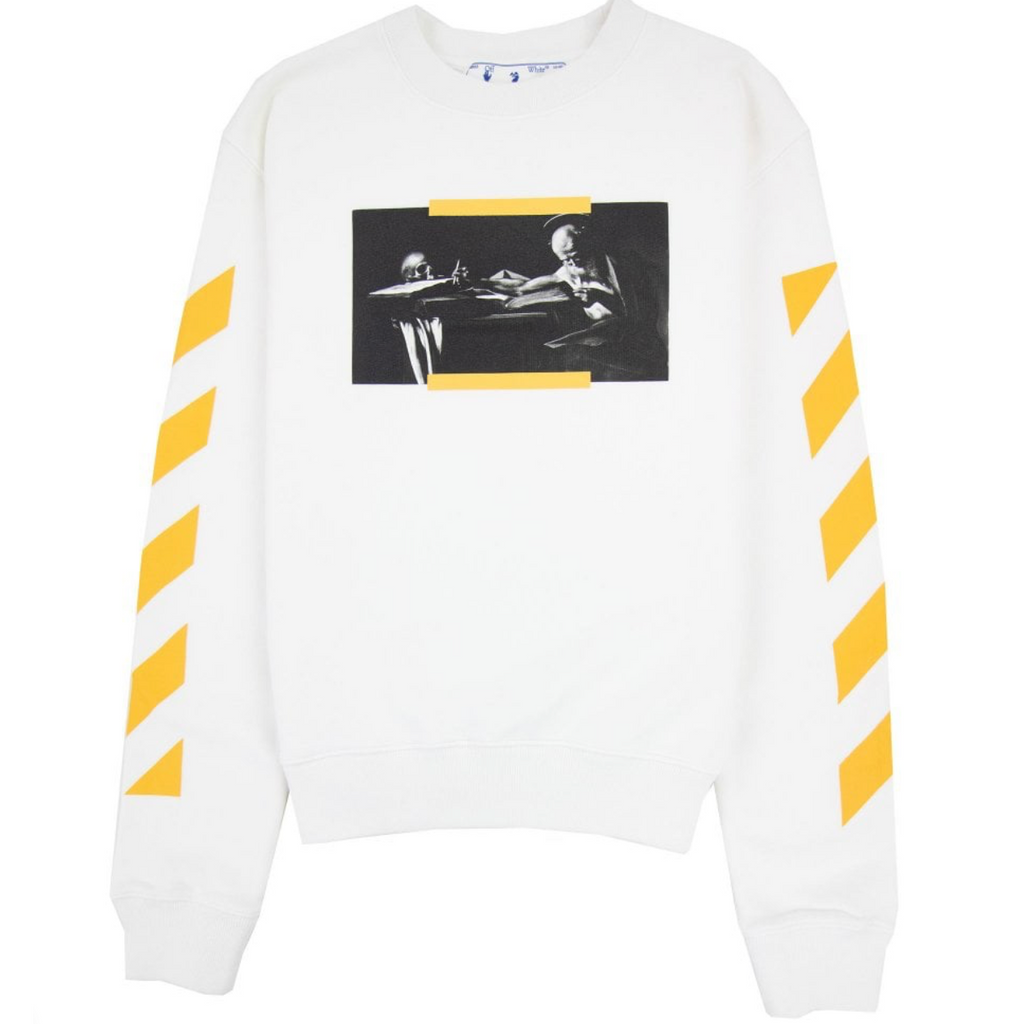 OFF-WHITE Off White Carav Painting Slim Crewneck Sweatshirt White Multi