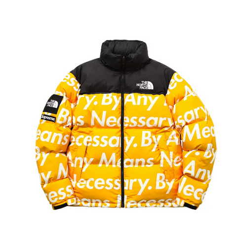 Supreme The North Face By Any Means Nuptse Jacket Yellow