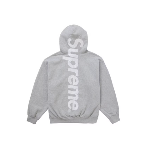 Supreme Satin Applique Hooded Sweatshirt (FW24) Heather Grey
