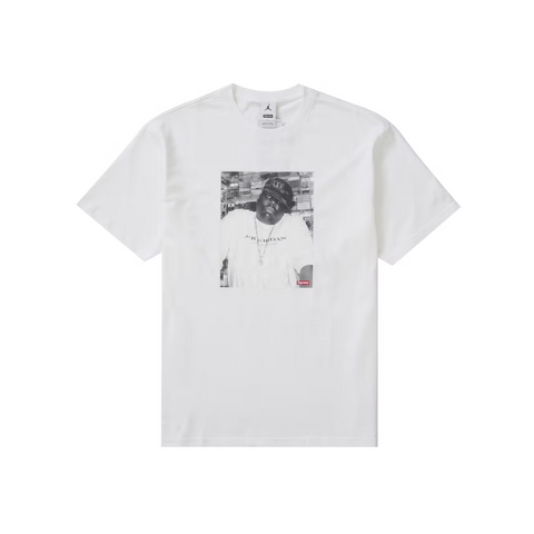 Supreme Jordan Biggie S/S Tee T-Shirt Top (White)