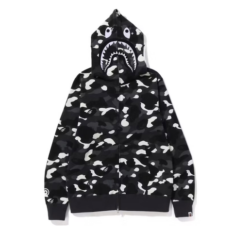 BAPE City Camo Shark WGM Full-Zip Hoodie (SS23) Black