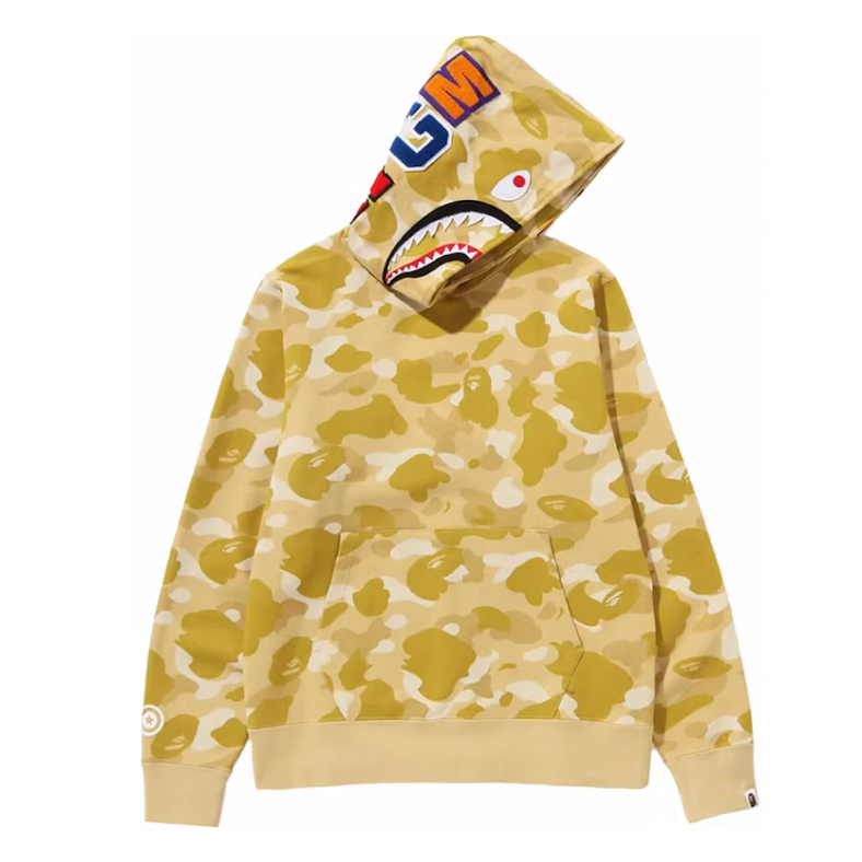 BAPE Color Camo Shark Pullover Hoodie Yellow