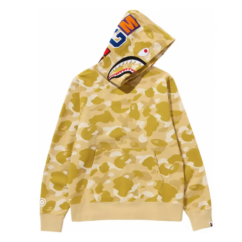 BAPE Color Camo Shark Pullover Hoodie Yellow