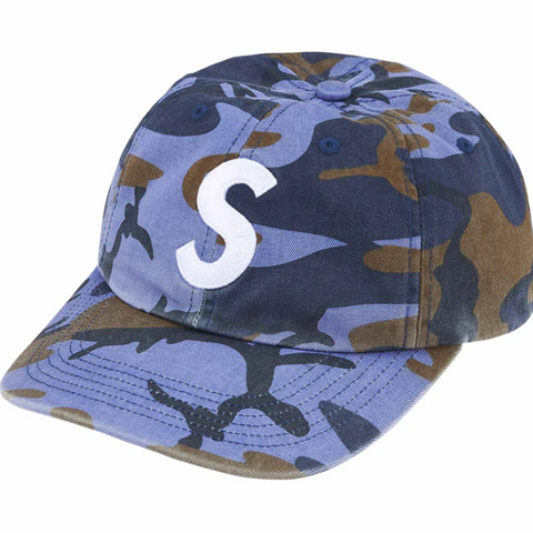 Supreme Pigment Print S Logo 6-Panel Blue Camo