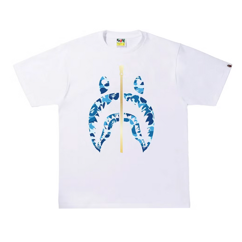 BAPE ABC Camo Gold Zip Shark Tee