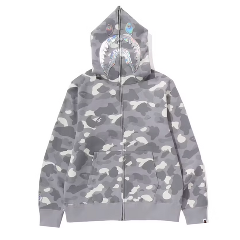 BAPE City Camo Shark Full Zip Hoodie (Grey) (SS24)