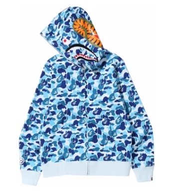 BAPE ABC Camo Shark Full Zip Hoodie (Blue)