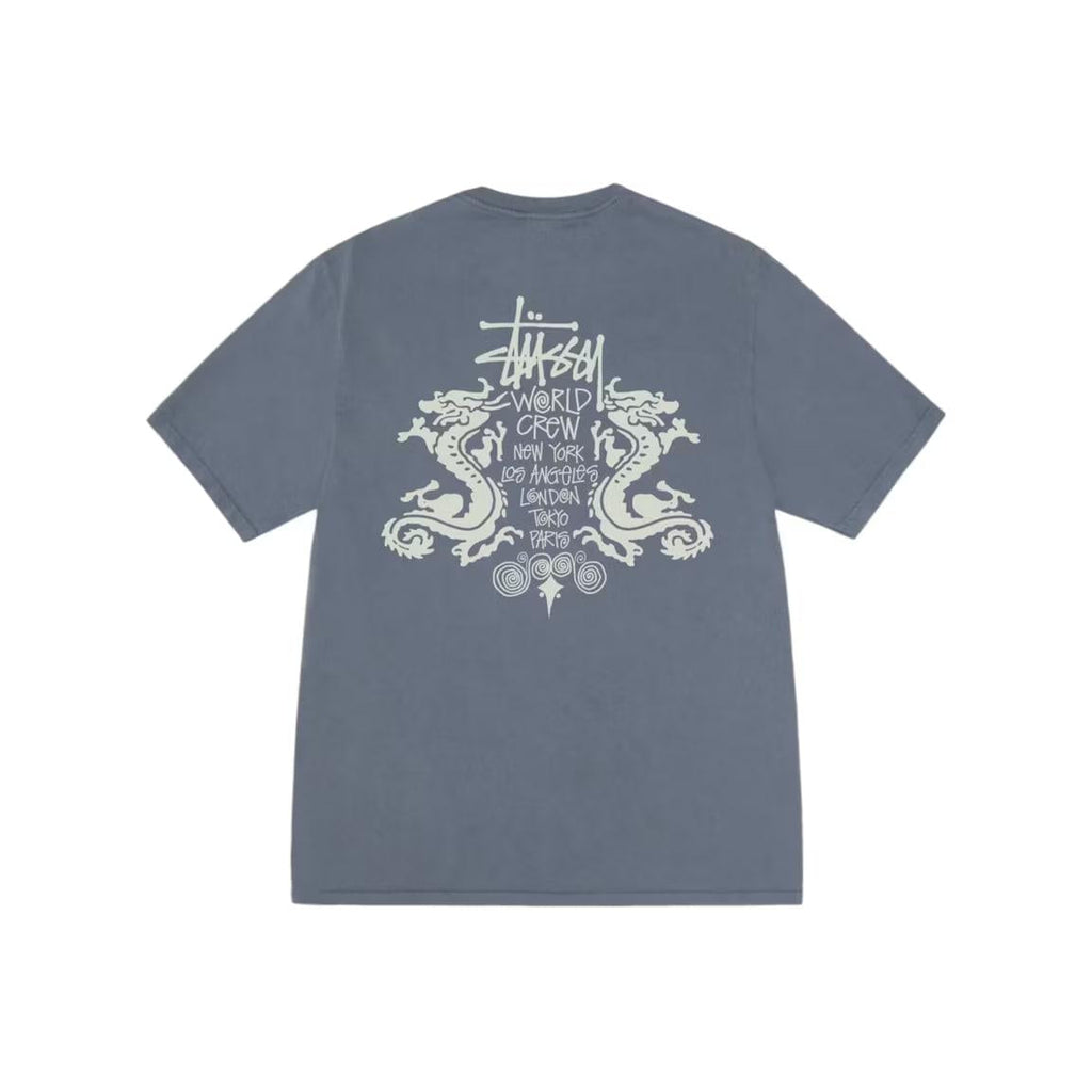 Stussy Double Dragon Pigment Dyed Tee Navy