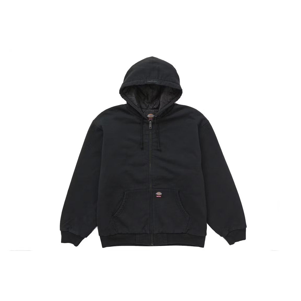 Supreme Dickies Quilted Lined Zip Up Hooded Sweatshirt Black