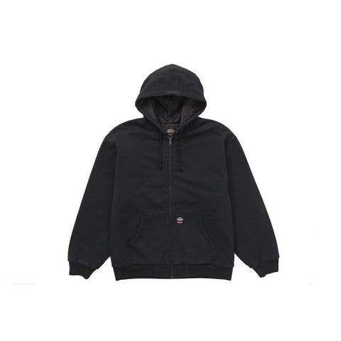 Supreme Dickies Quilted Lined Zip Up Hooded Sweatshirt Black