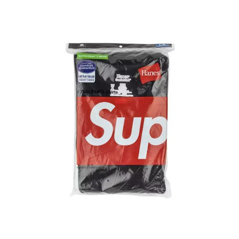 Supreme Hanes Tagless Tees (3 Pack) Black